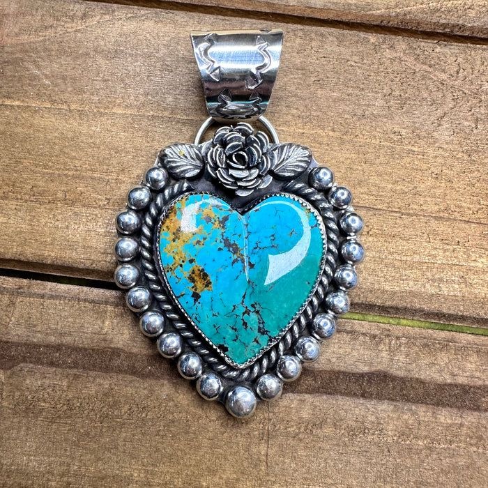 Large Kingman Turquoise pendant no chain