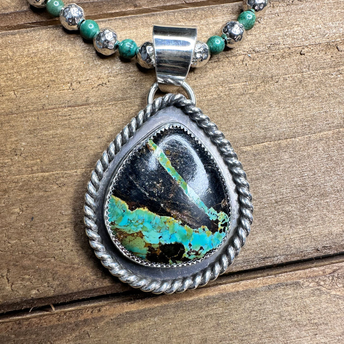 Blackjack turquoise pendant without chain