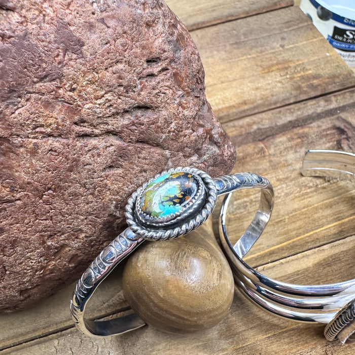 Blackjack  turquoise stacker cuff bracelet