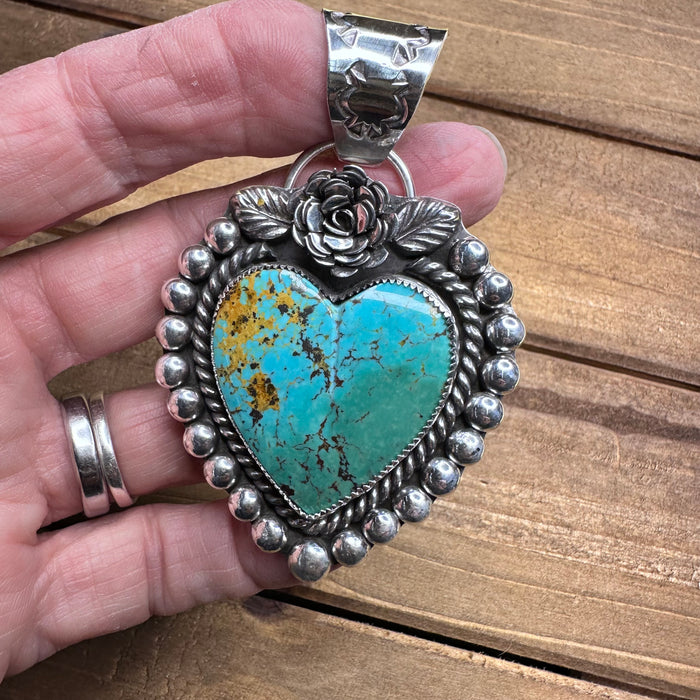 Large Kingman Turquoise pendant no chain