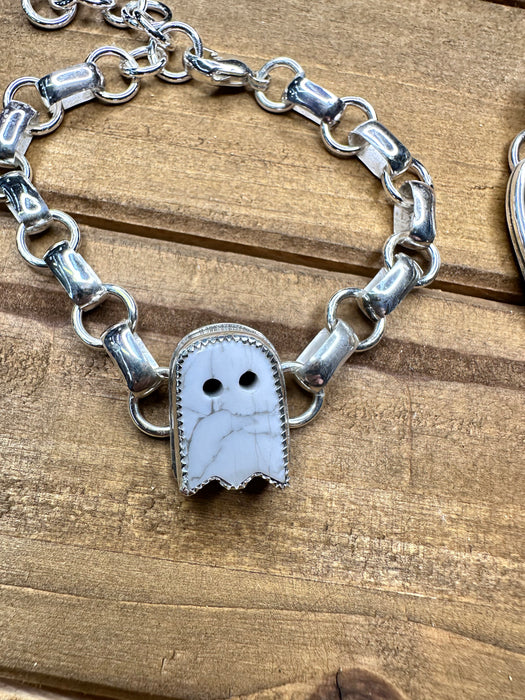 Howlite ghost bracelet