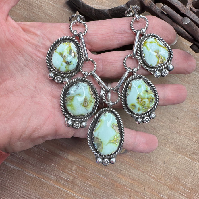 Palomino Variscite dangle necklace