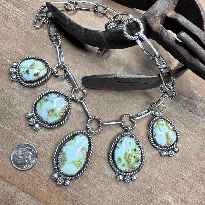 Palomino Variscite dangle necklace