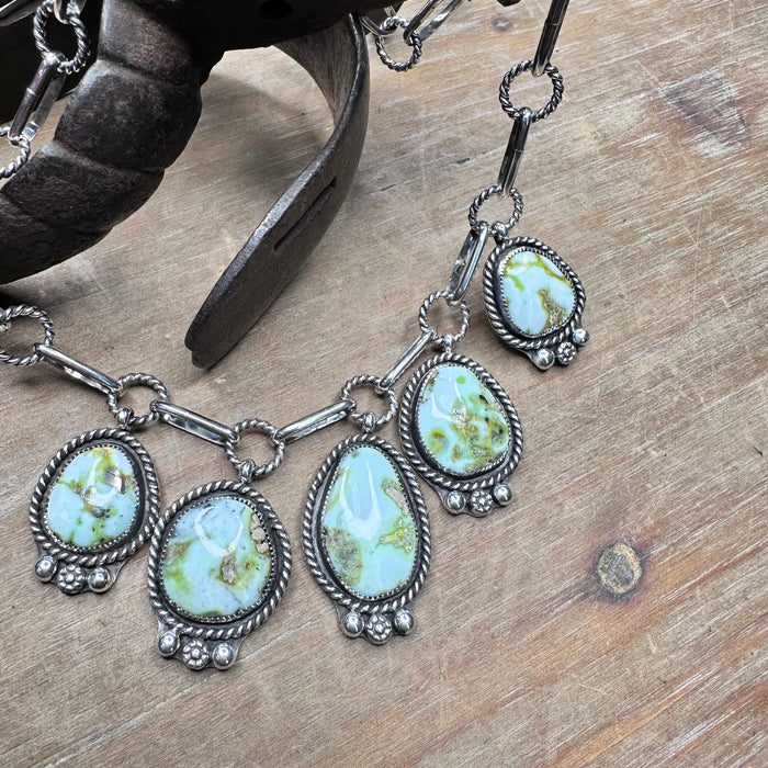 Palomino Variscite dangle necklace