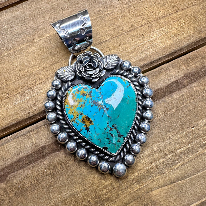 Large Kingman Turquoise pendant no chain