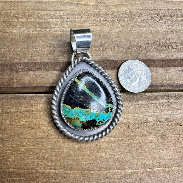 Blackjack turquoise pendant without chain