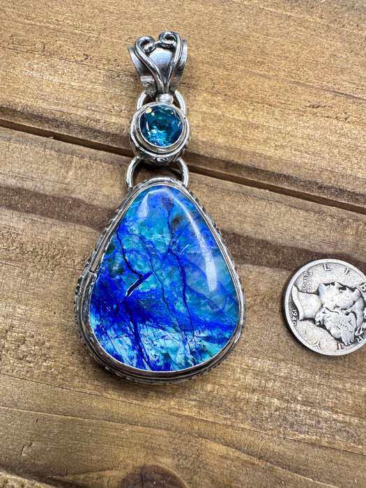 Shattuckite pendant without chain