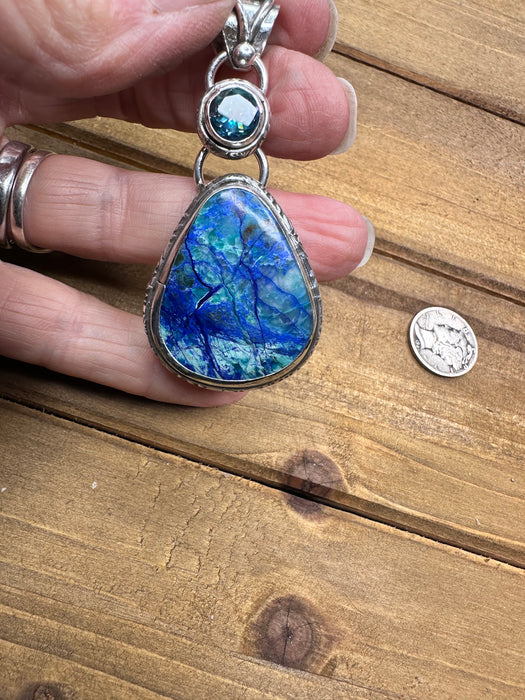 Shattuckite pendant without chain