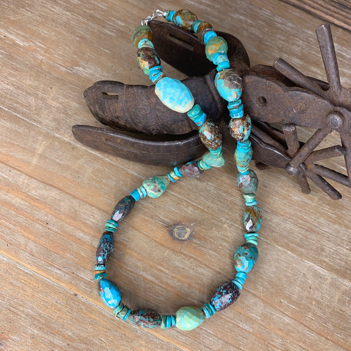 Large nugget turquoise necklace