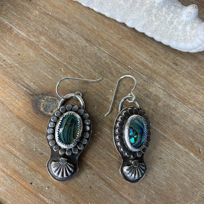 Paua shell earrings