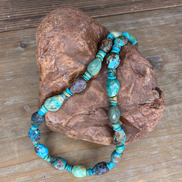 Large nugget turquoise necklace