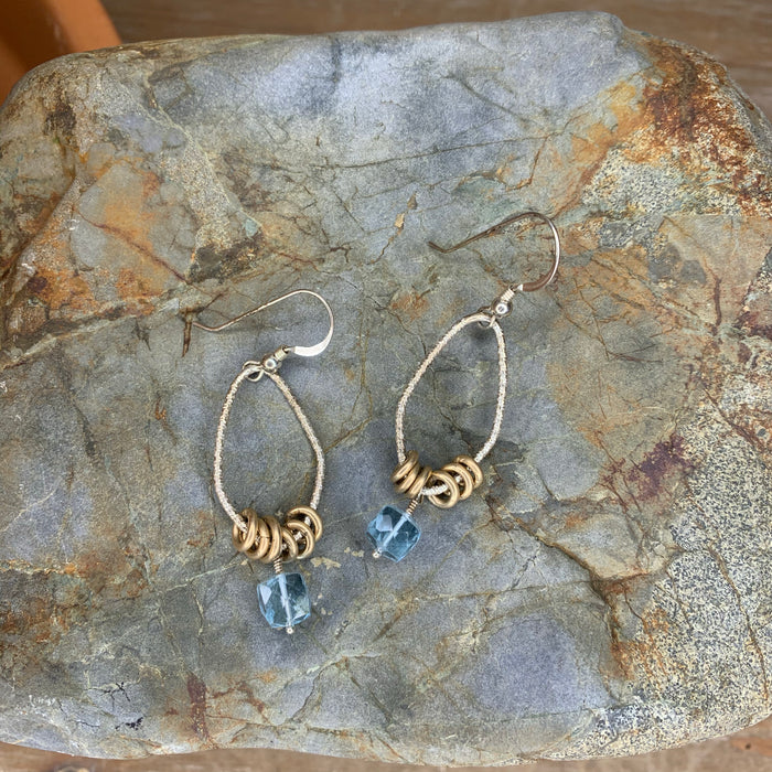 Blue topaz earrings