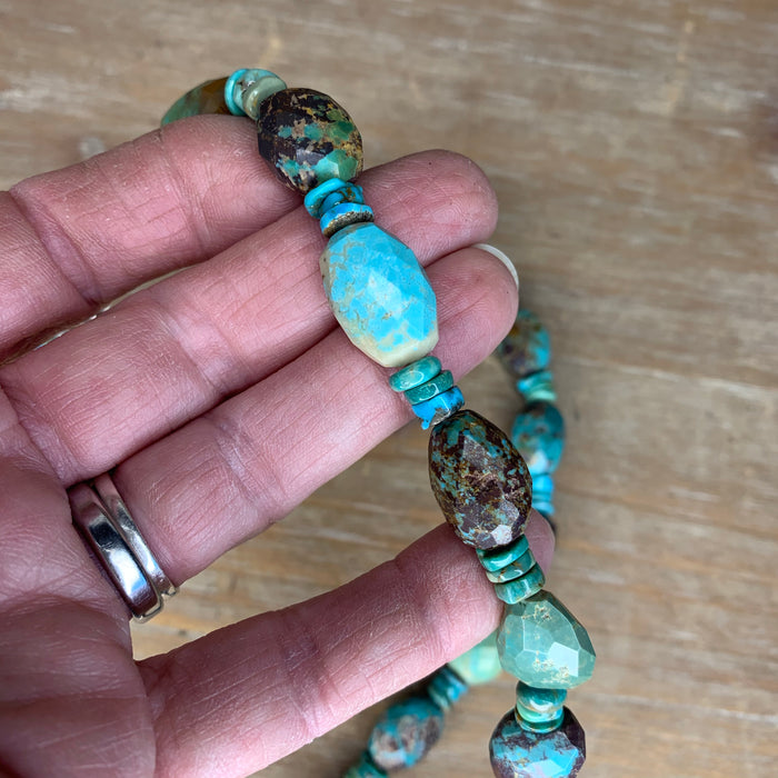 Large nugget turquoise necklace