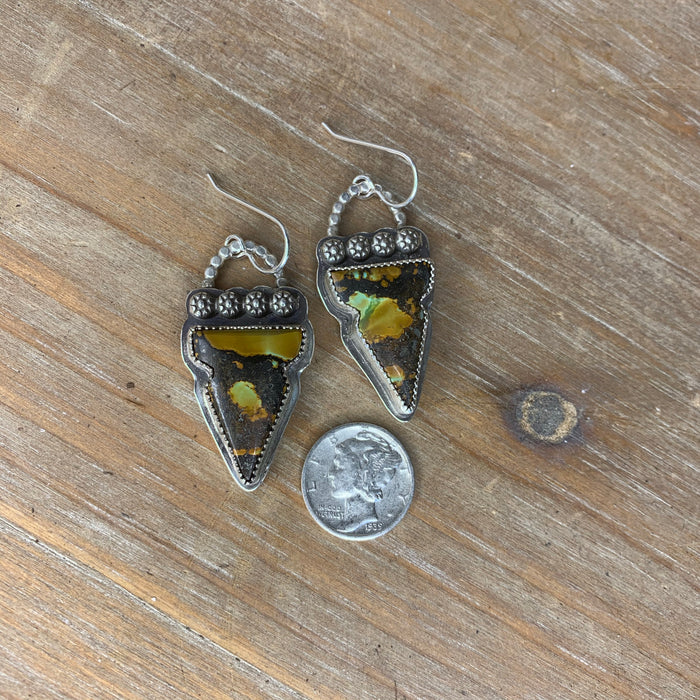 Hubei Turquoise arrowhead earrings