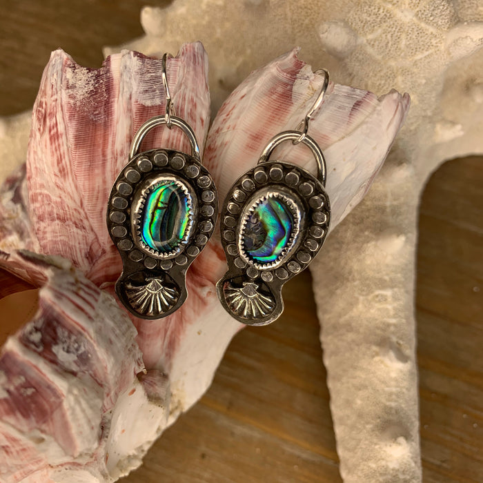 Paua shell earrings