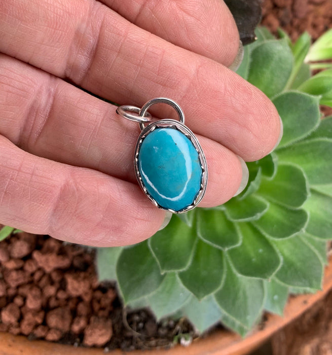 Small turquoise pendant with 18 inch chain