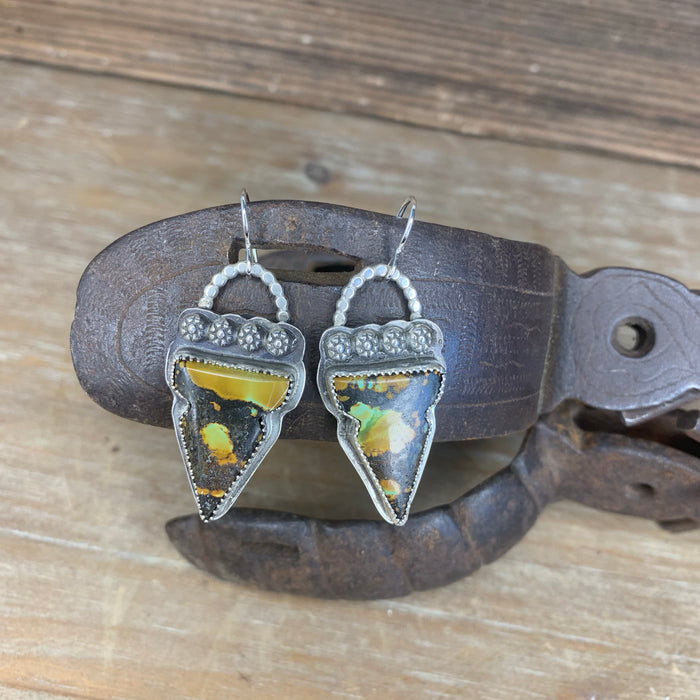 Hubei Turquoise arrowhead earrings