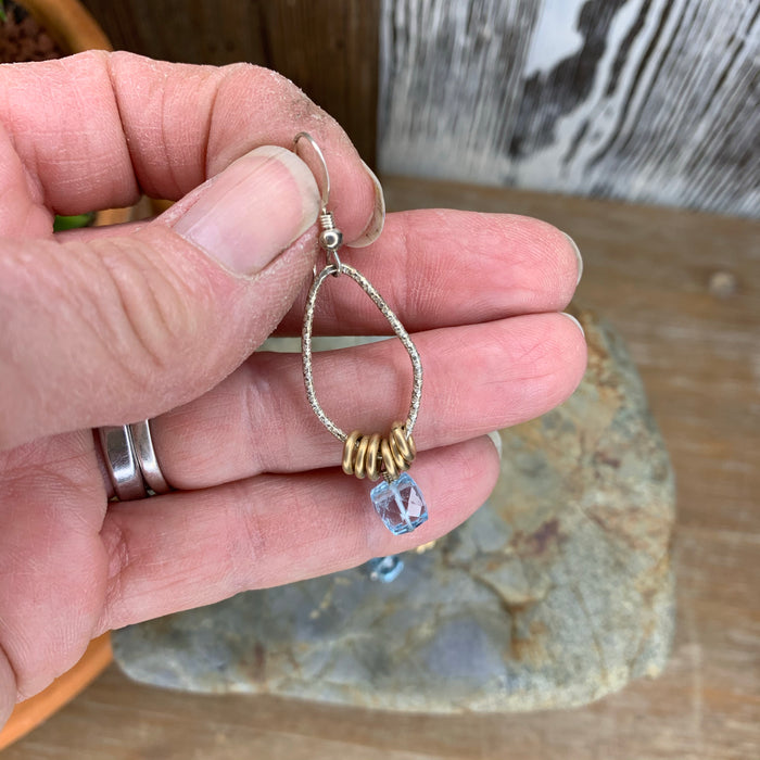 Blue topaz earrings