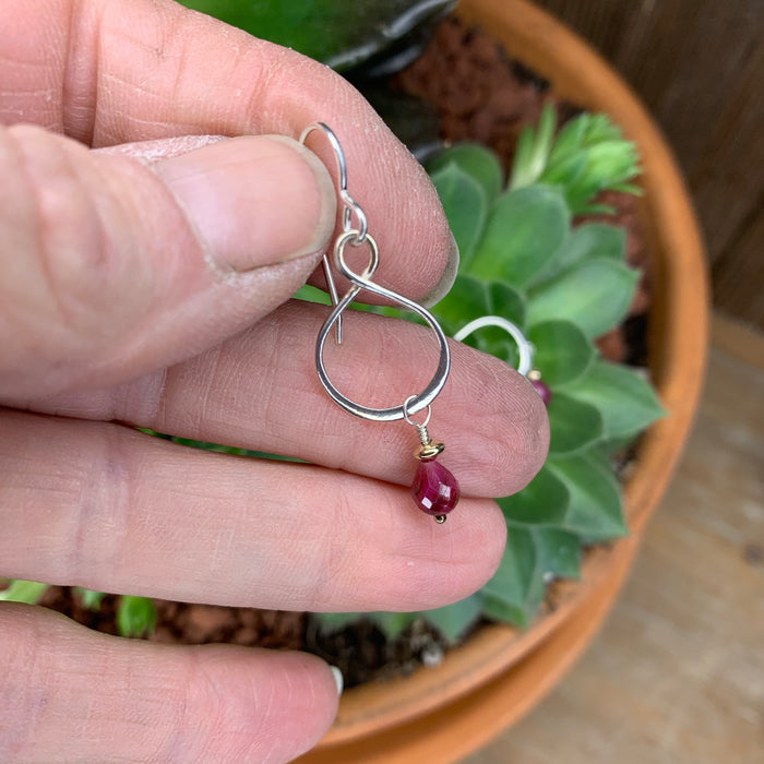 Ruby earrings